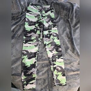 Marika Women's Green and Black Camouflage Leggings